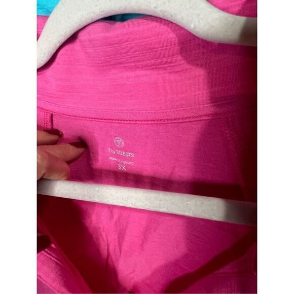 T by Talbots Collared Tank Top Shirts Bundle Plus Blue Pink - Picture 2 of 9